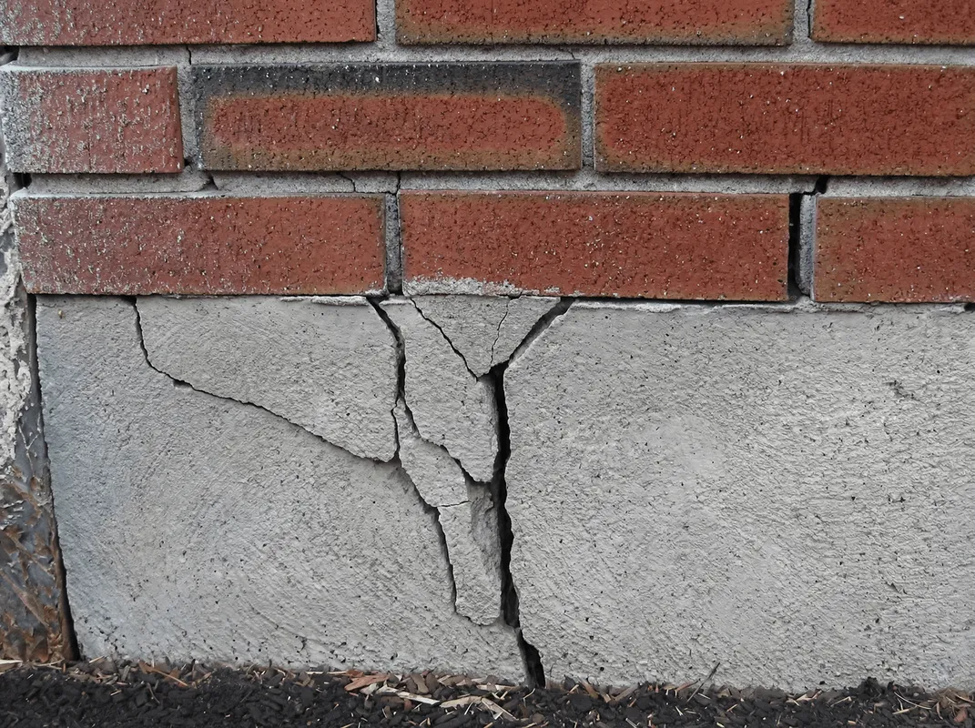 Concrete foundation with serious structural damage in Toledo, OH